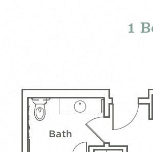 Portera at the Grove_Wilsonville OR_Floor Plan A2_One Bedroom One Bathroom Portera at the Grove_Wilsonville OR_Floor Plan A2_One Bedroom One Bathroom